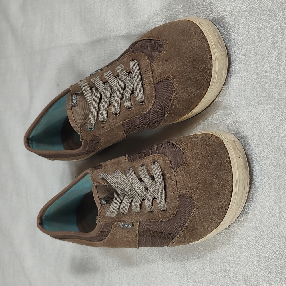 Keds Craze Tan Beige Brown Ortholite Sneaker Shoes Womens Size 10 Lace Up